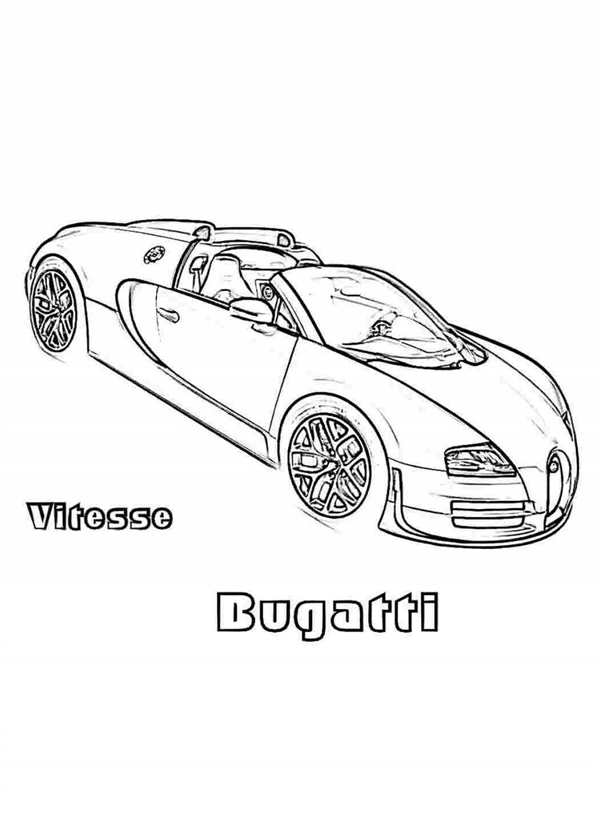Раскраска Бугатти Вейрон