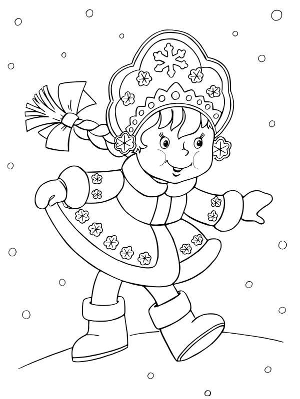 Новогодняя Фея раскраска