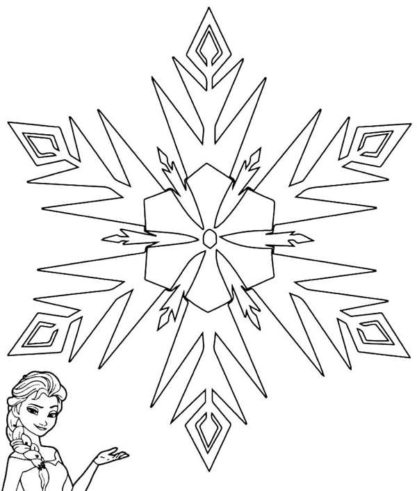 Раскраска Кукла и Снежинки