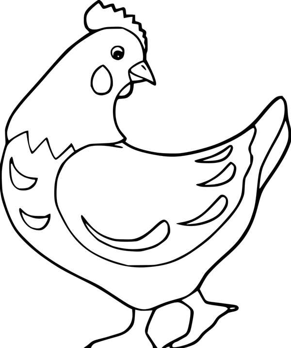 Курица раскраска