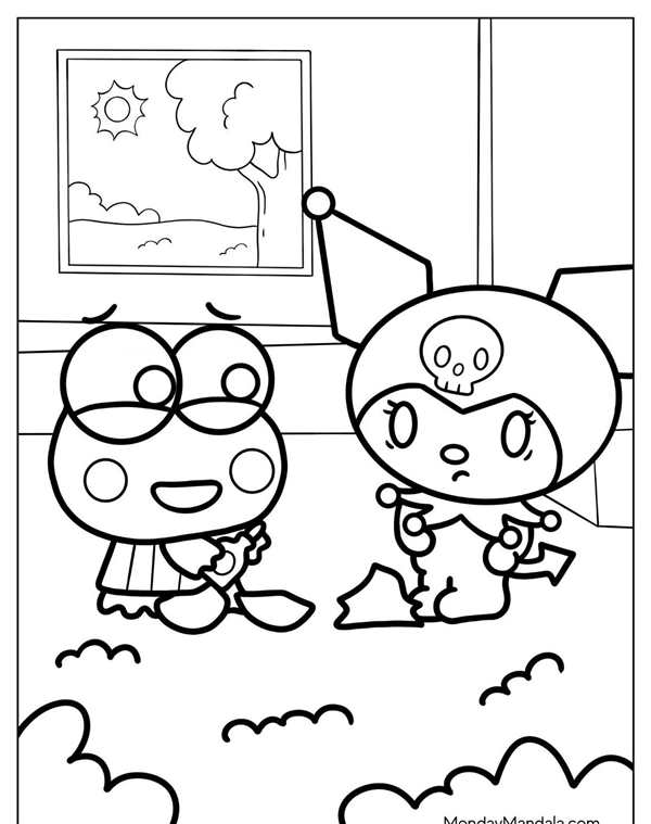 My Melody Kuromi раскраска