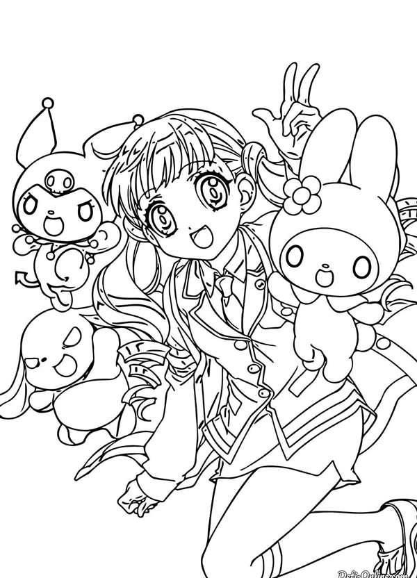 My Melody Kuromi раскраска