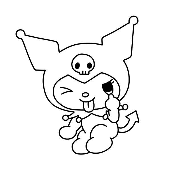 Маленькая Kuromi раскраска