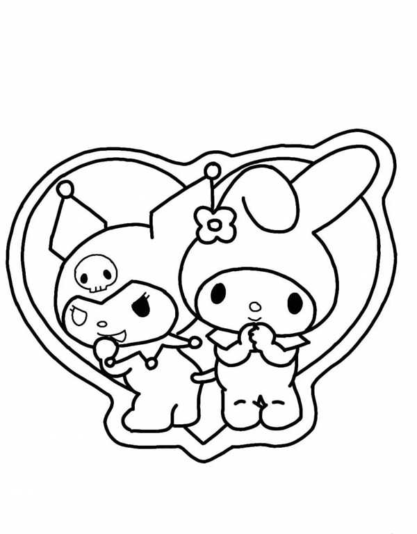 Маленькая Kuromi раскраска