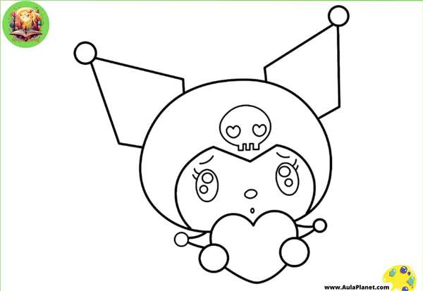 Маленькая Kuromi раскраска