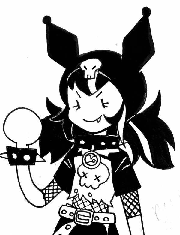 Маленькая Kuromi раскраска