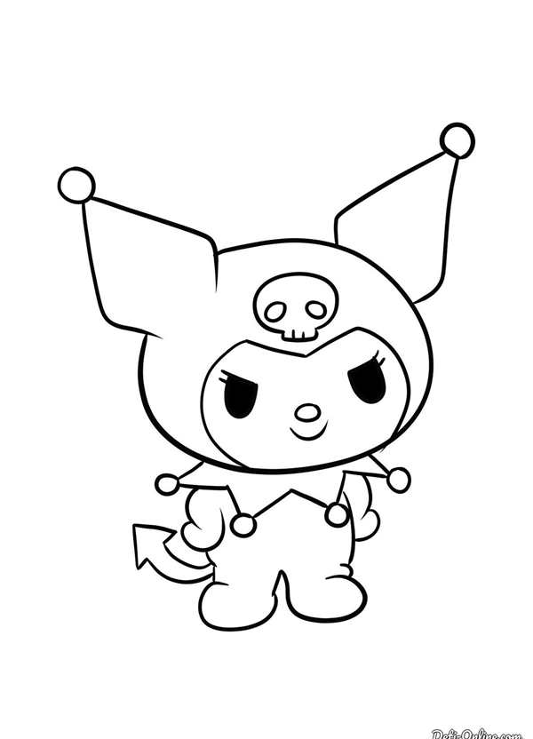 Hello Kitty раскраска Kuromi