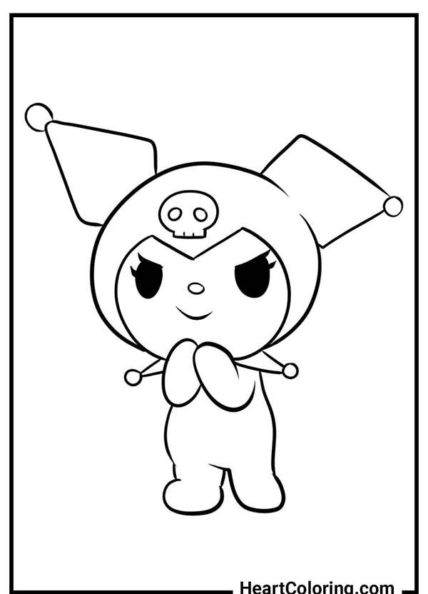 Маленькая Kuromi раскраска