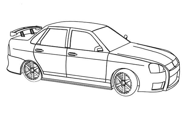 Lada Priora – хэтчбек чертеж
