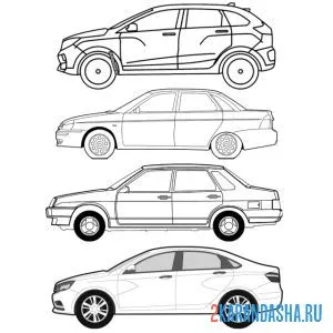 Калина 1 седан сбоку