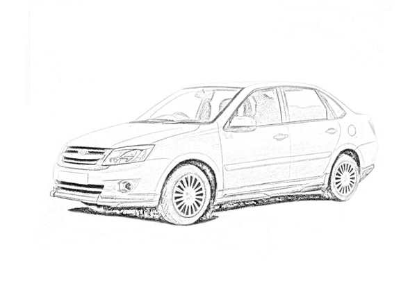 Lada Kalina универсал чертеж