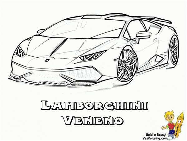 Lamborghini Veneno рисунок