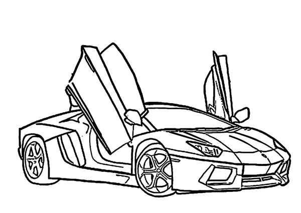 Раскраска Ламборджини Aventador