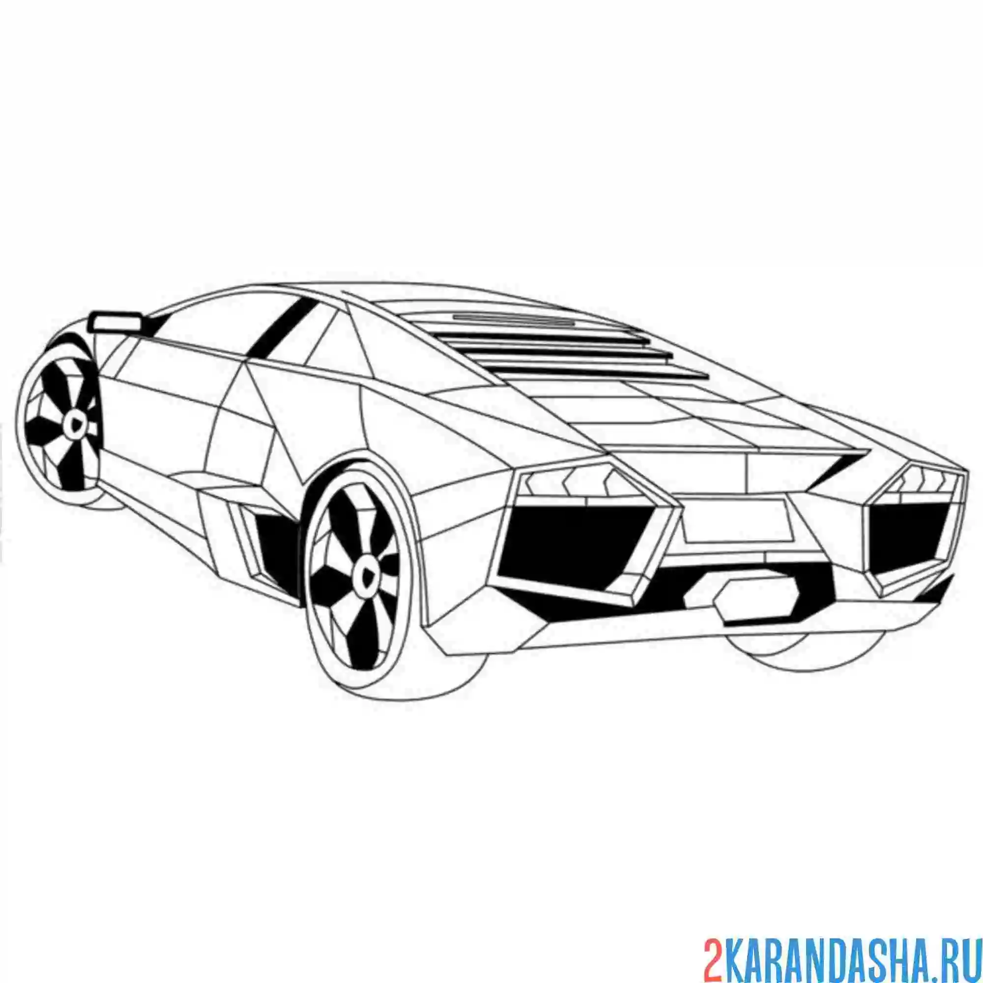 Раскраска Ламборджини Aventador