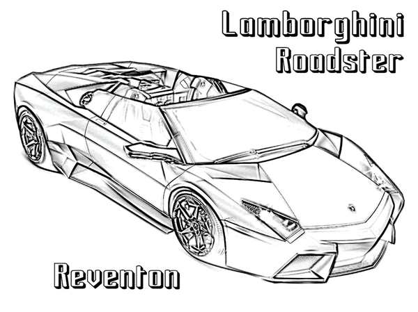 Раскраска Ламборджини Aventador