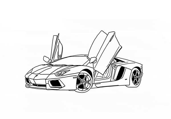 Раскраска Ламборджини Aventador