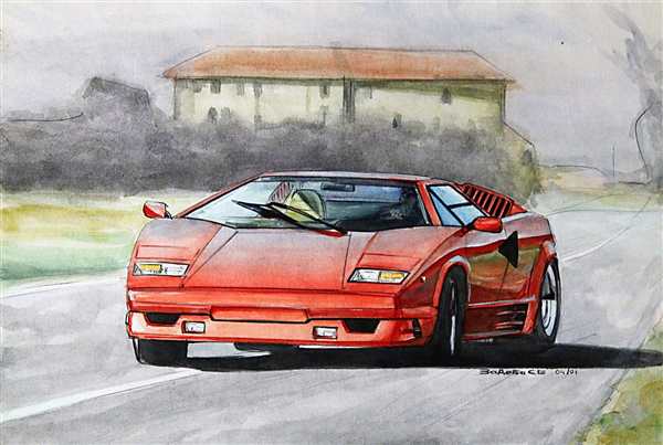 Lamborghini Countach раскраска