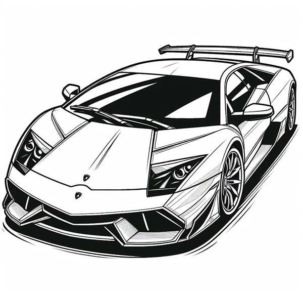 Lamborghini Countach чертеж
