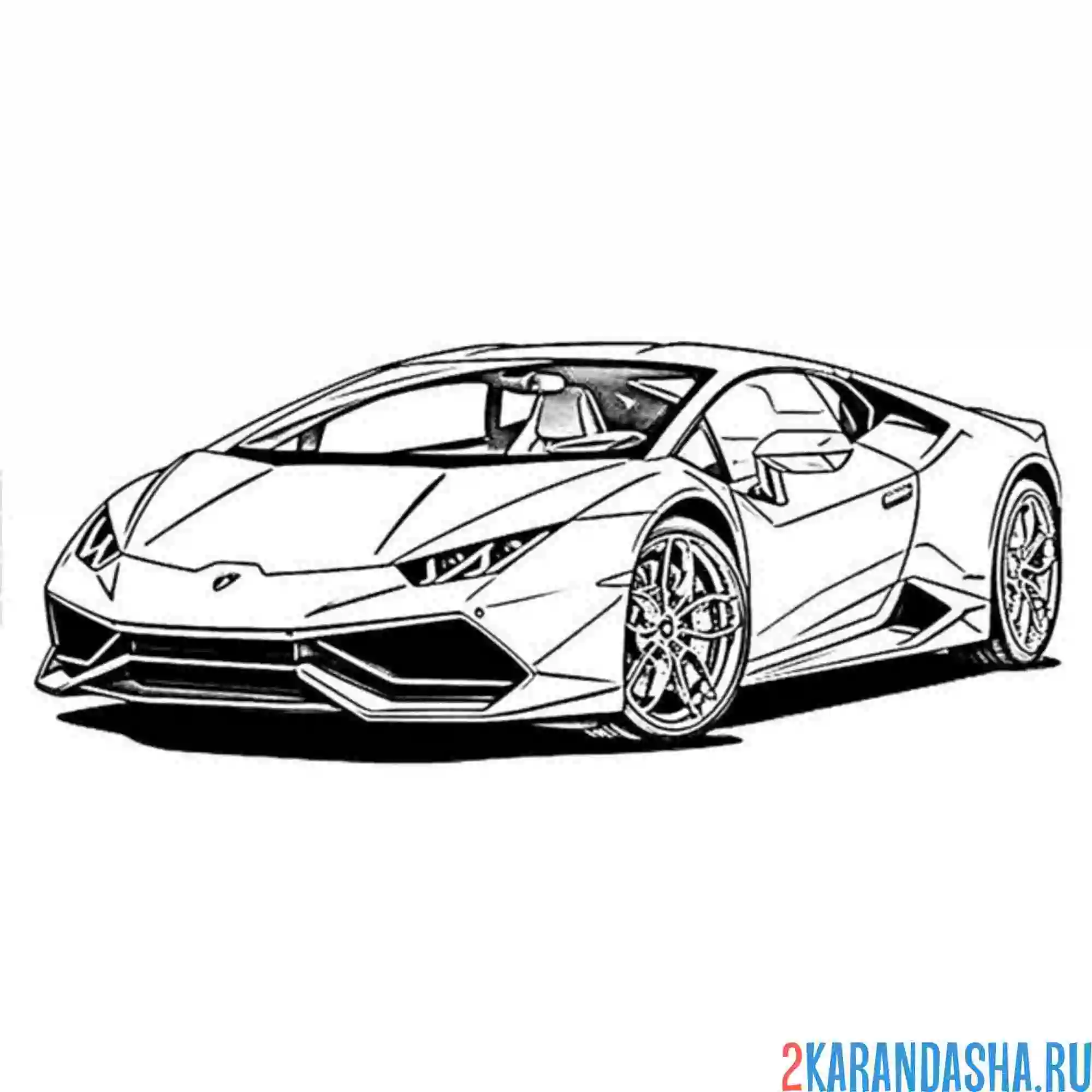 Раскраска Lamborghini Huracan Веселье на шоссе