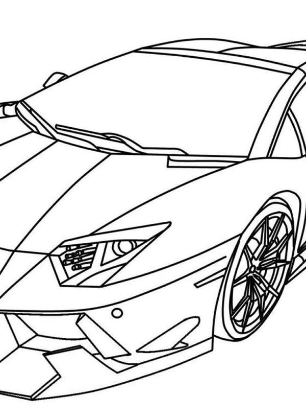 Раскраска Lamborghini Huracan Веселье на шоссе