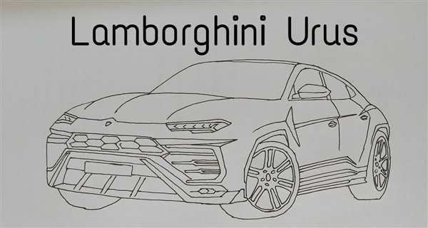 Ламборгини Урус рисунок