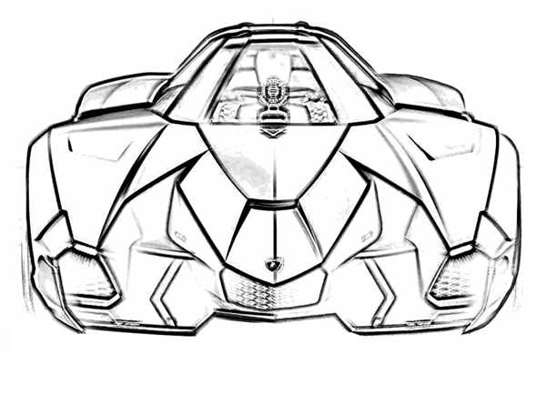 Lamborghini Veneno раскраска