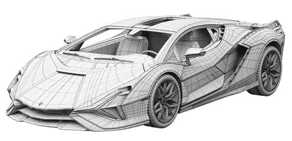 Раскраска Lamborghini Aventador