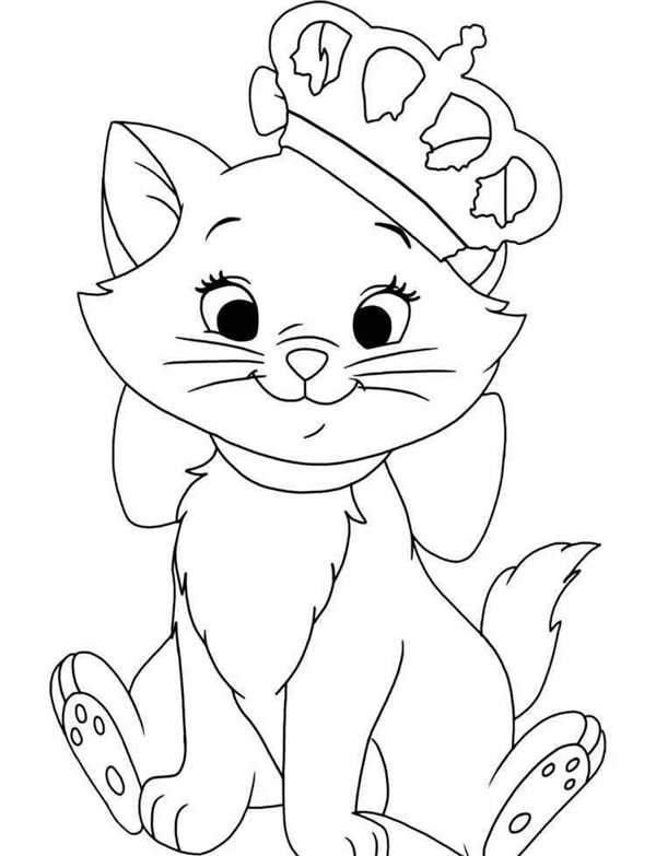 Кошки. Раскраска