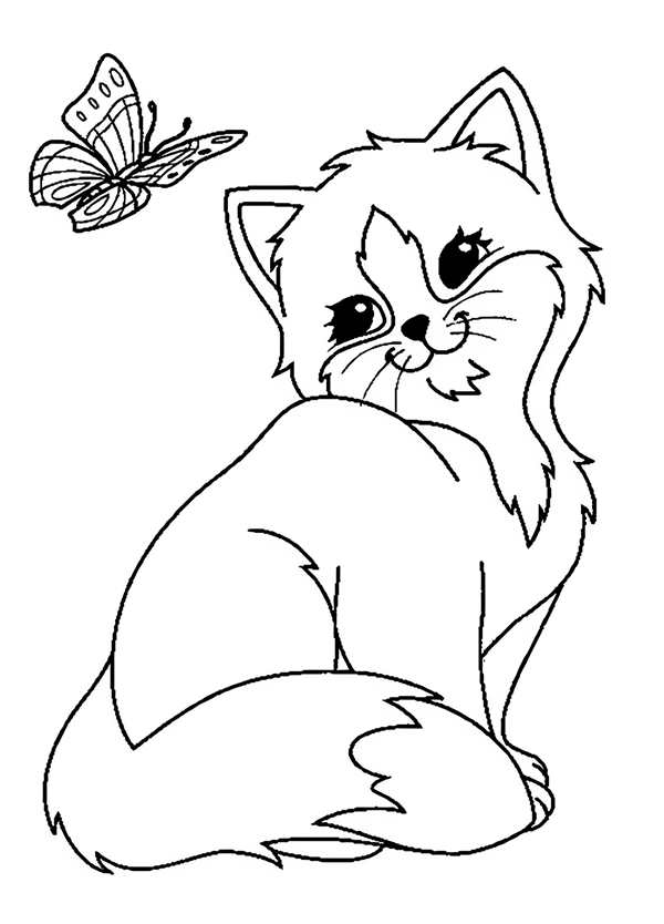 Кошки. Раскраска
