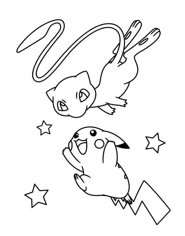 Покемон Mewtwo раскраска