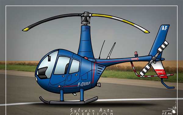 Раскраска Легкого Вертульяна Робинсона R44