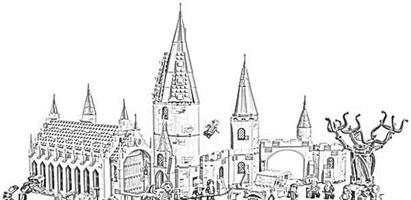 Раскраска Лего Дамблдор Волшебные Фантазии на Papercraft