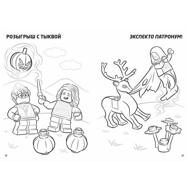 Раскраска Лего Гарри Поттер Волшебное Пероша