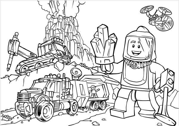 Раскраска Лего поездCreative Coloring for Builders