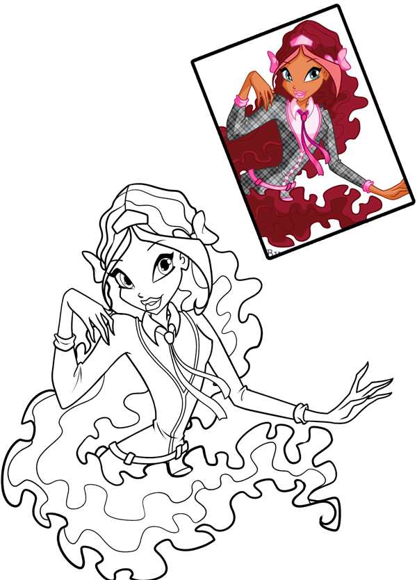 Раскраска Winx Лейла