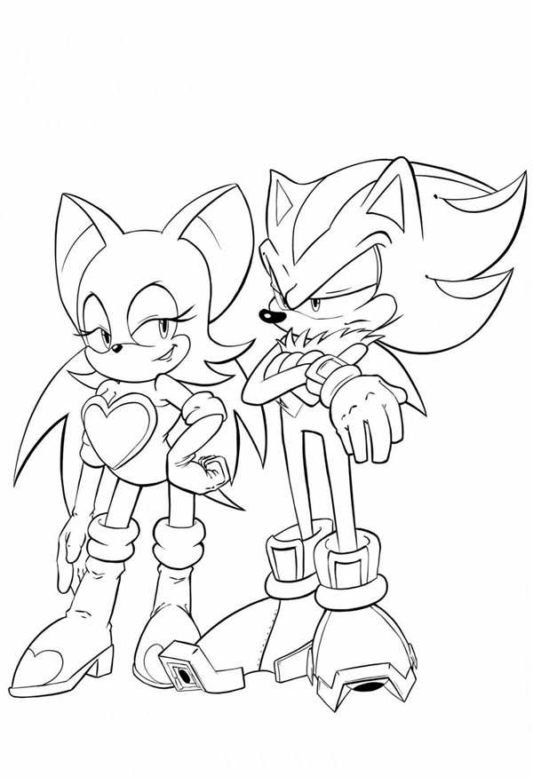 Раскраска Летучая Мышь из Sonic Руж