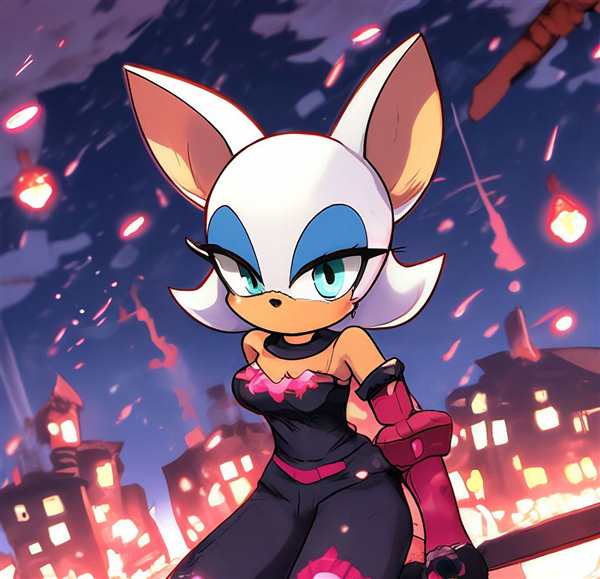 Раскраска Летучая Мышь из Sonic Руж