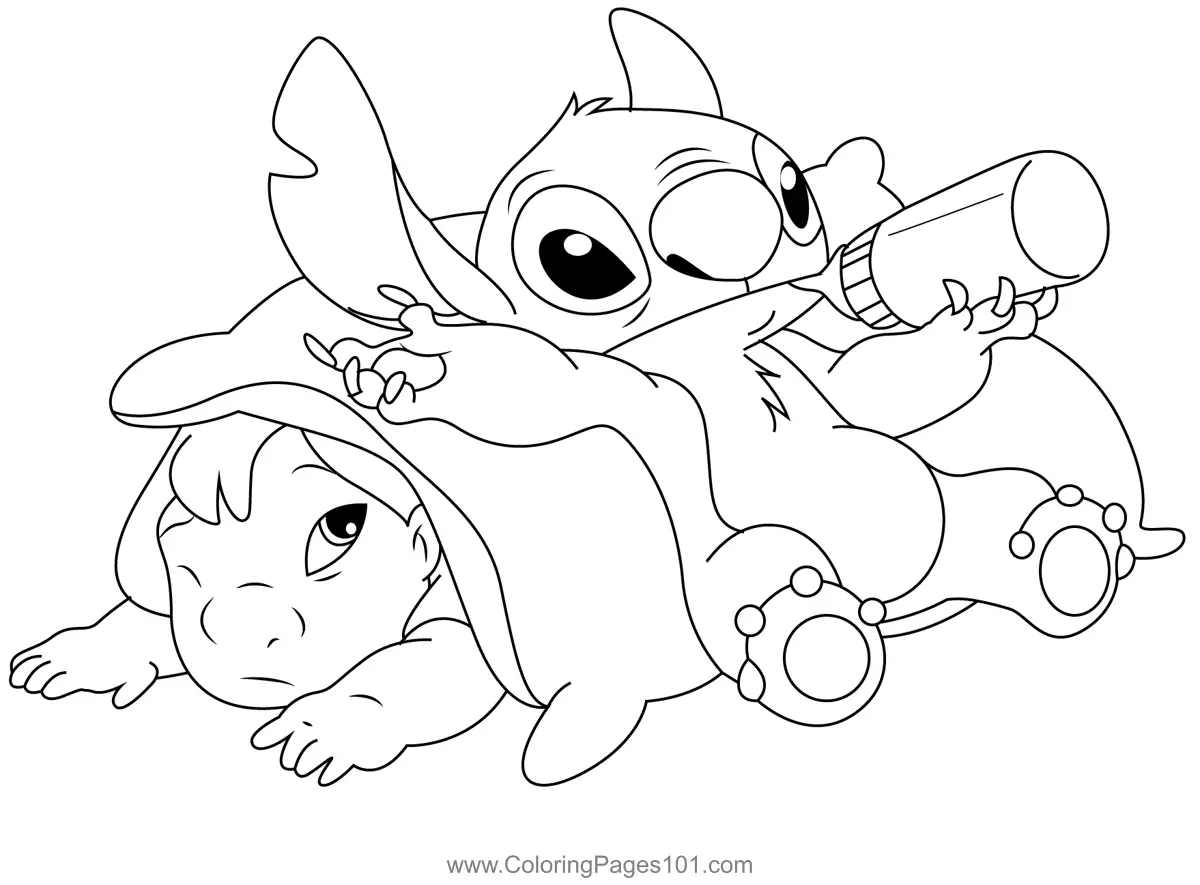 Раскраски Lilo Stitch