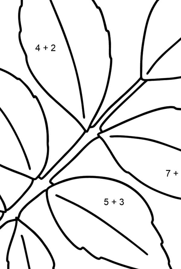 Раскраска Лист ясеняCreative Coloring for Relaxation