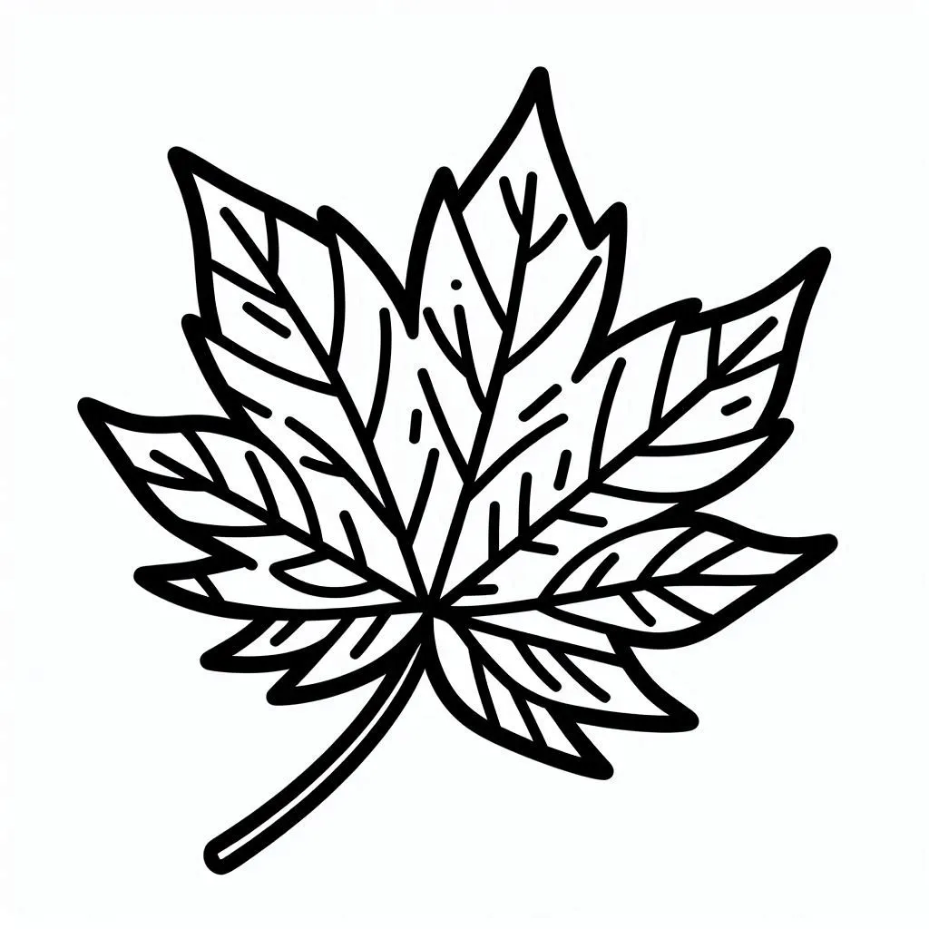Листья раскраска для детей