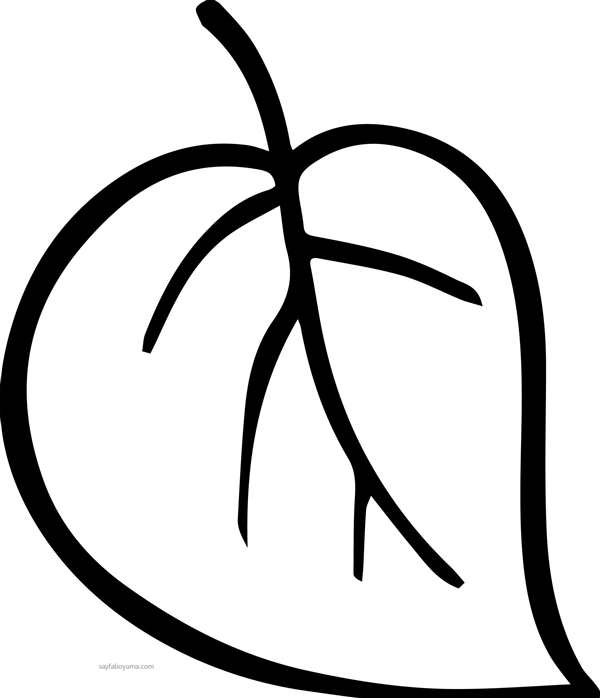 Листья раскраска