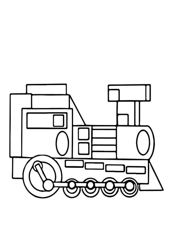 Раскраска паровозик