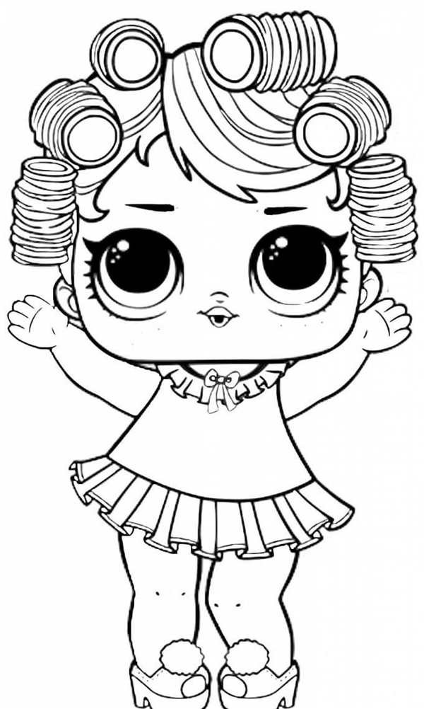 Кукла ЛОЛ raskraska