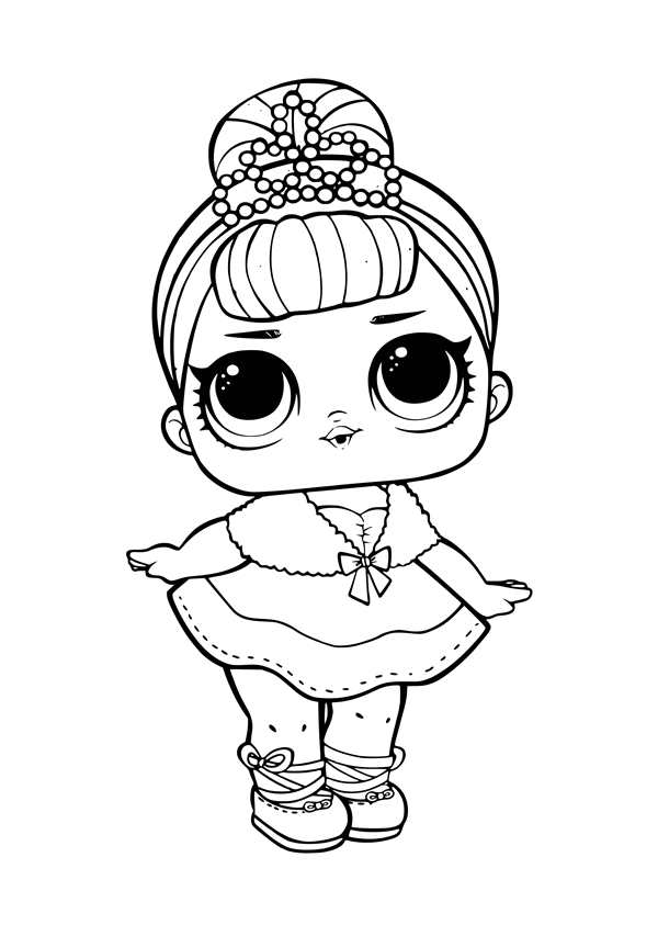 Кукла ЛОЛ raskraska