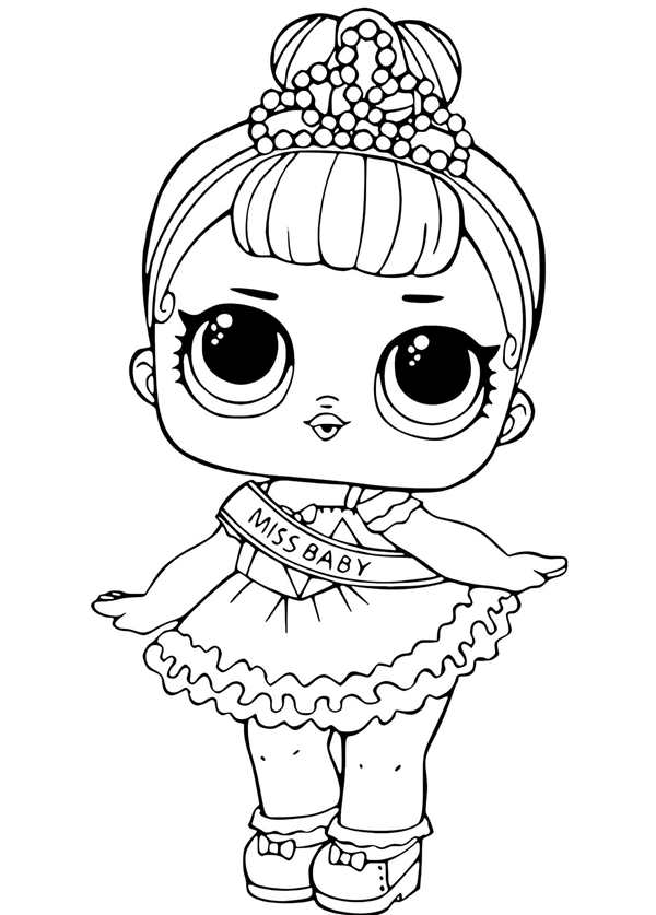 Кукла ЛОЛ raskraska