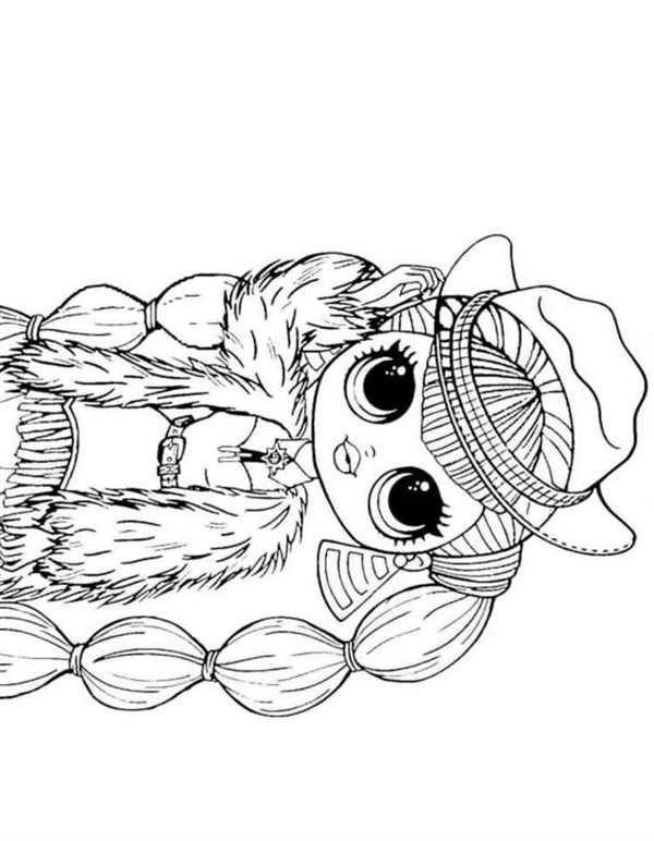 Кукла ЛОЛ raskraska