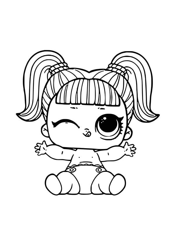 Кукла ЛОЛ raskraska