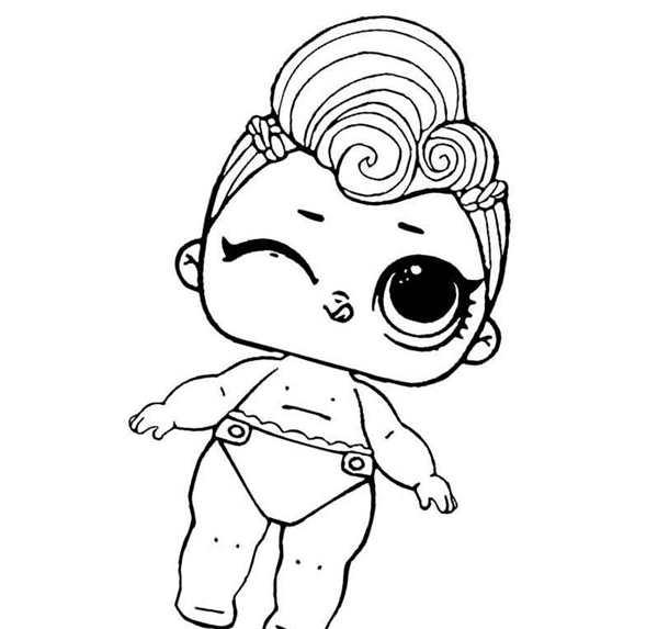 Раскраска ЛОЛ куклы Miss Punk