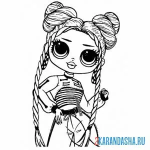 Раскраска ЛОЛ ОМГ Подружки В Платьях