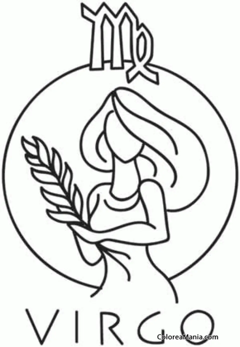 Знак зодиака Дева раскраска